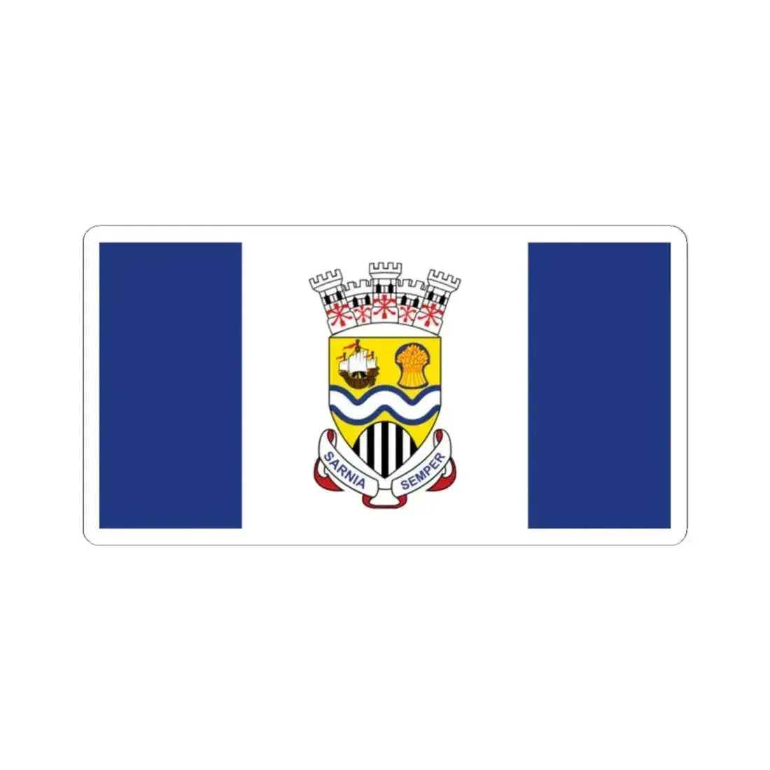 Flag of Sarnia Ontario Canada - STICKER Vinyl Kiss-Cut Decal 2 Inch White - The Sticker Space