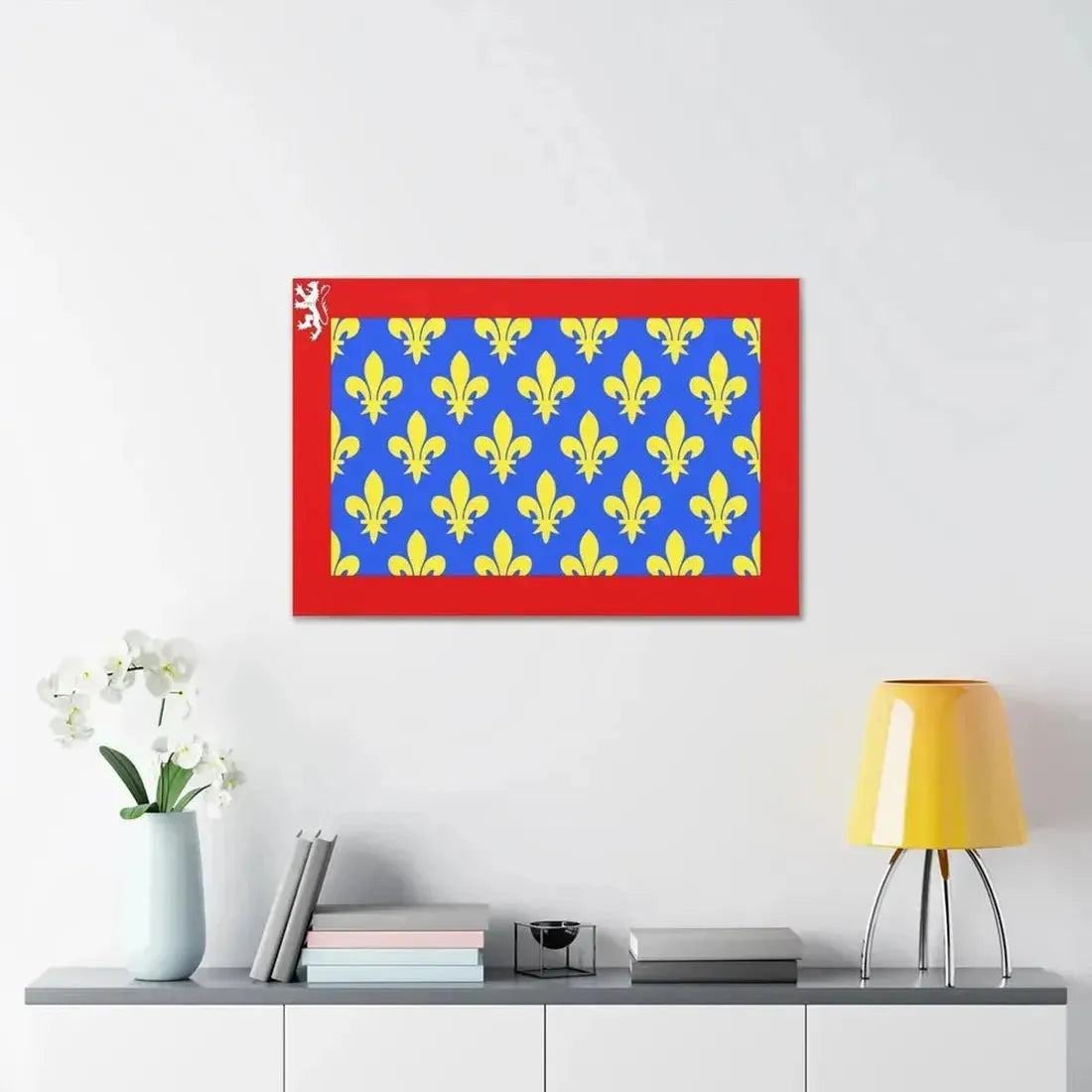 Flag of Sarthe France 2 - Canvas Wall Art - The Sticker Space