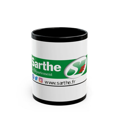 Flag of Sarthe France - Black Coffee Mug-11oz-The Sticker Space