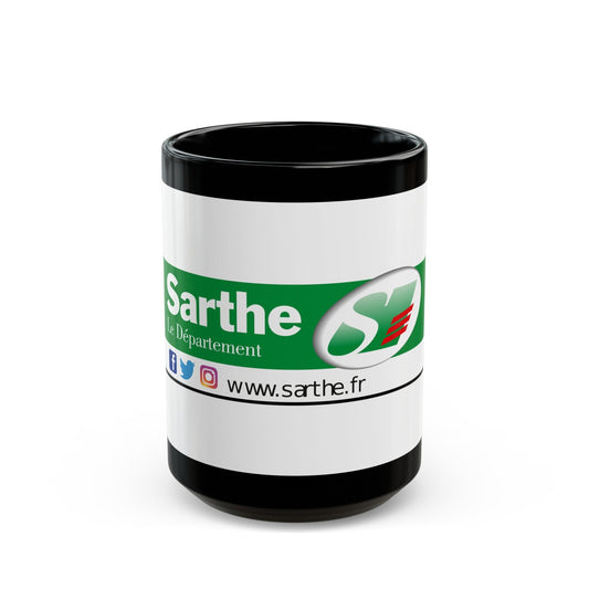 Flag of Sarthe France - Black Coffee Mug-15oz-The Sticker Space