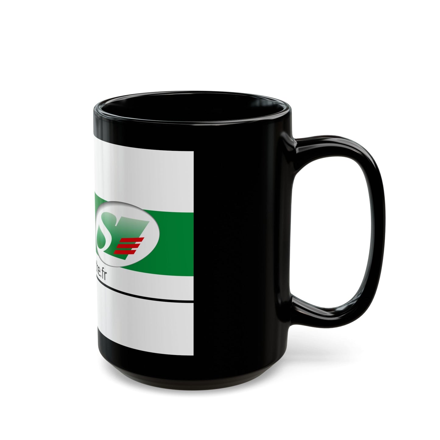 Flag of Sarthe France - Black Coffee Mug-The Sticker Space