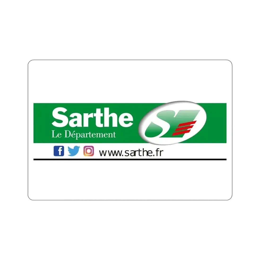 Flag of Sarthe France STICKER Vinyl Die-Cut Decal 5 Inch - The Sticker Space
