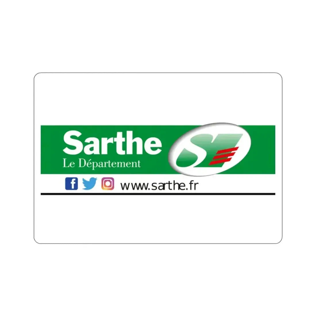 Flag of Sarthe France STICKER Vinyl Die-Cut Decal - The Sticker Space