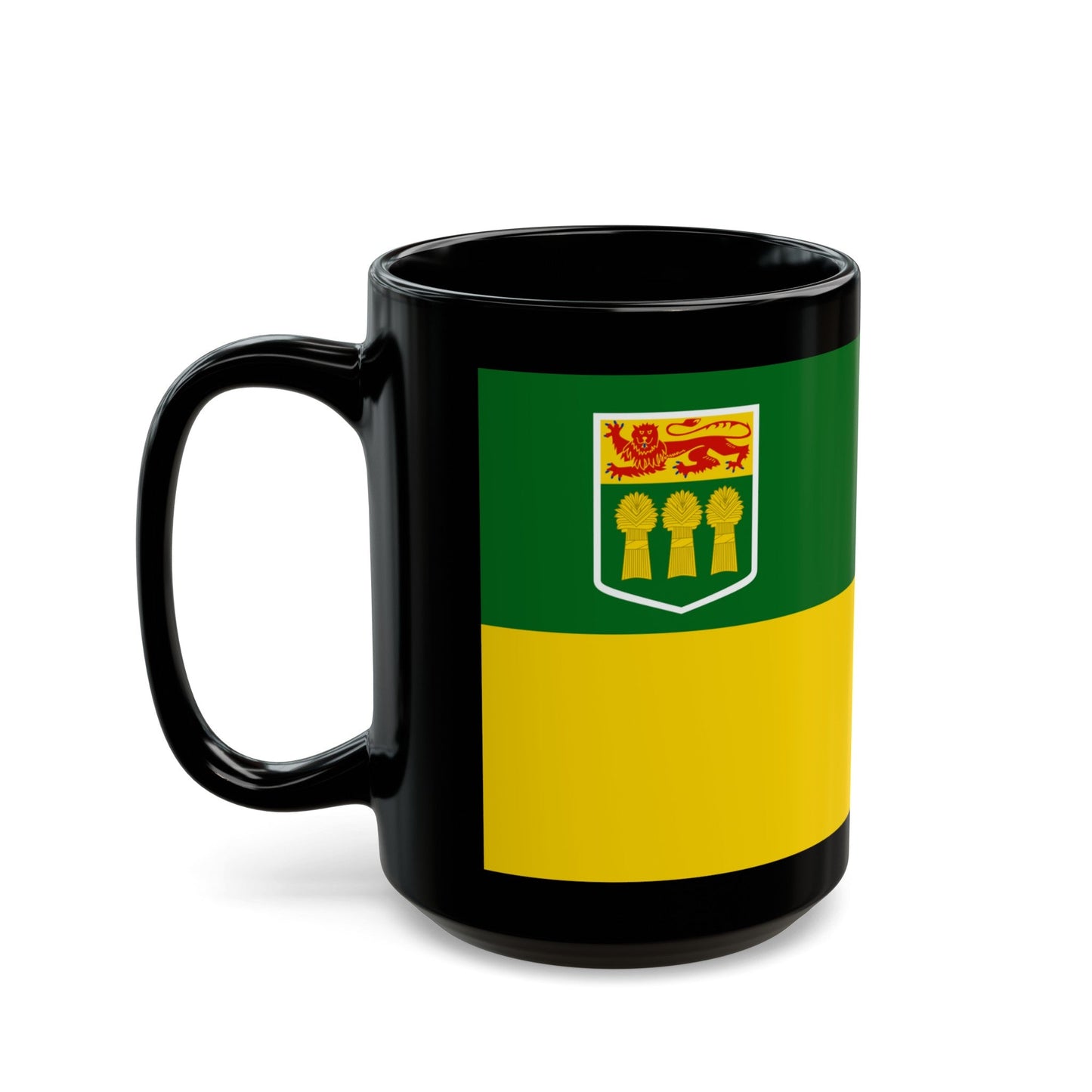 Flag of Saskatchewan Canada - Black Coffee Mug-The Sticker Space