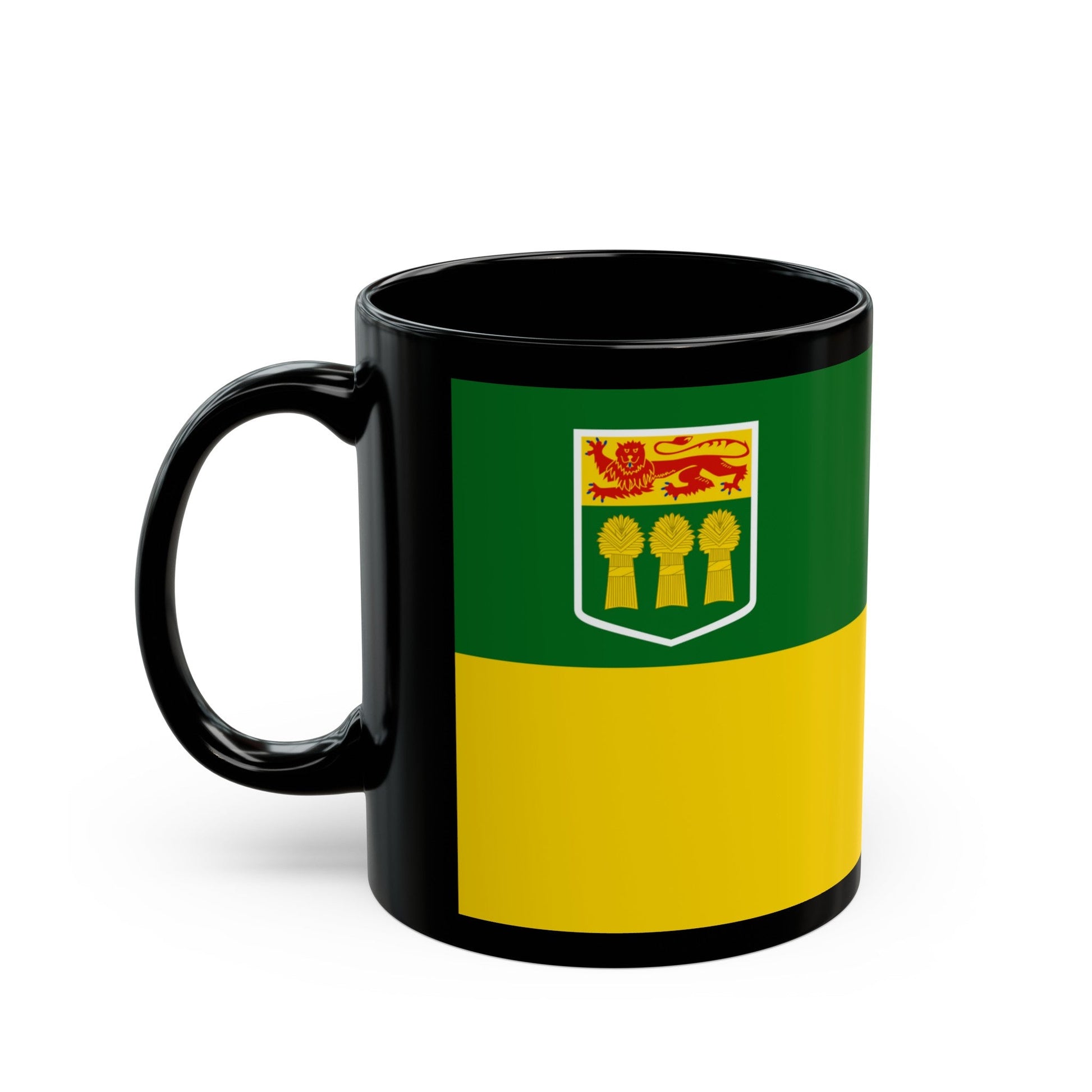 Flag of Saskatchewan Canada - Black Coffee Mug-The Sticker Space