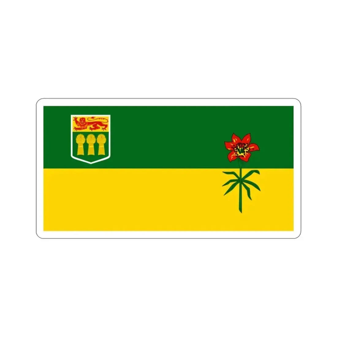 Flag of Saskatchewan Canada STICKER Vinyl Die-Cut Decal 2 Inch - The Sticker Space