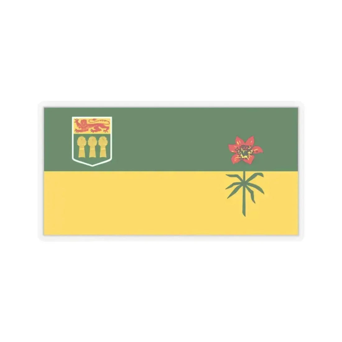 Flag of Saskatchewan Canada - STICKER Vinyl Kiss-Cut Decal 2 Inch Transparent - The Sticker Space