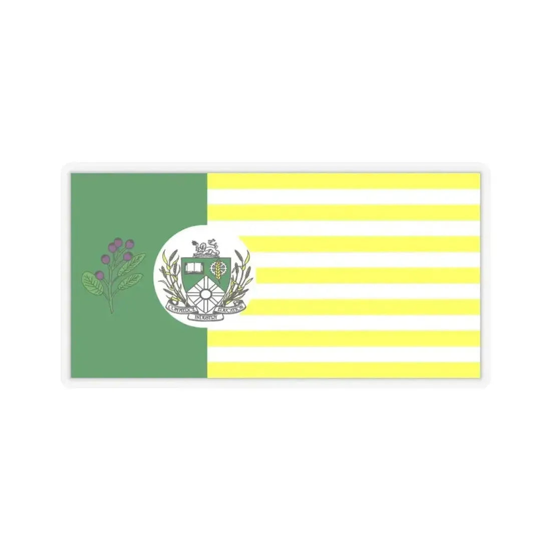 Flag of Saskatoon Canada - STICKER Vinyl Kiss-Cut Decal 3 Inch Transparent - The Sticker Space