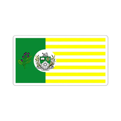 Flag of Saskatoon Canada - STICKER Vinyl Kiss-Cut Decal 3 Inch White - The Sticker Space