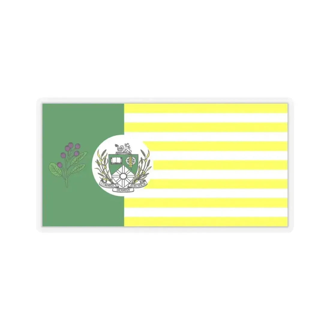 Flag of Saskatoon Canada - STICKER Vinyl Kiss-Cut Decal 4 Inch Transparent - The Sticker Space