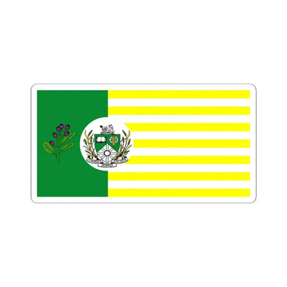 Flag of Saskatoon Canada - STICKER Vinyl Kiss-Cut Decal 4 Inch White - The Sticker Space