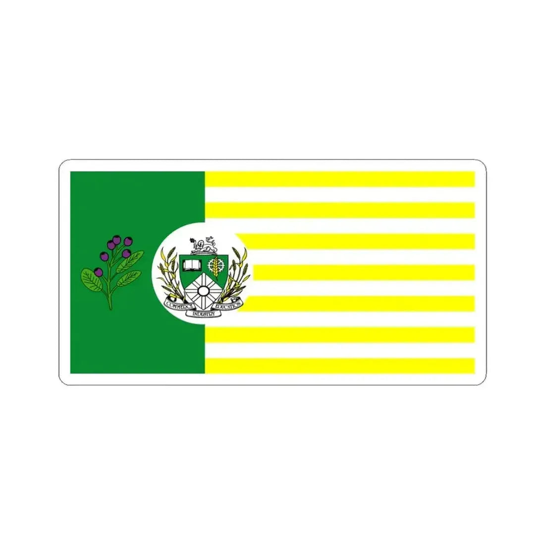 Flag of Saskatoon Canada - STICKER Vinyl Kiss-Cut Decal 6 Inch White - The Sticker Space