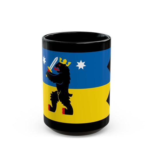 Flag of Satakunta Finland - Black Coffee Mug-15oz-The Sticker Space