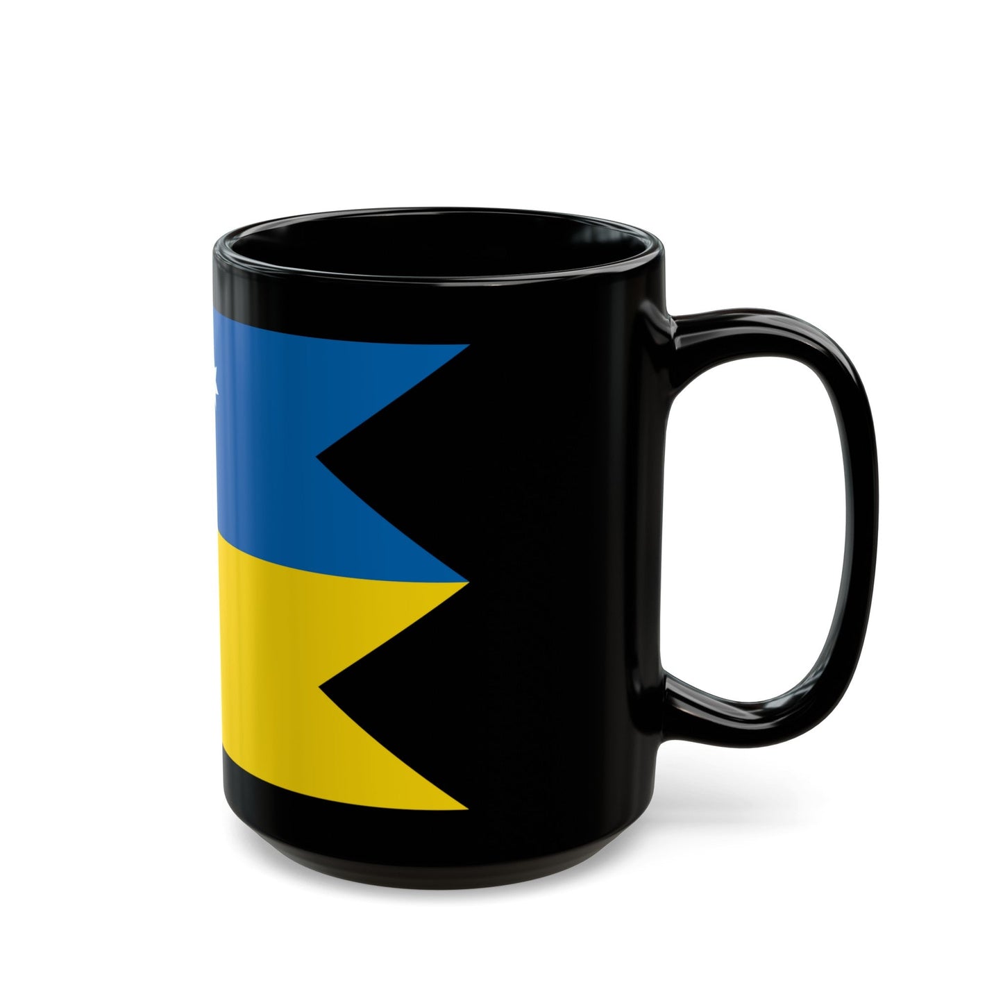 Flag of Satakunta Finland - Black Coffee Mug-The Sticker Space