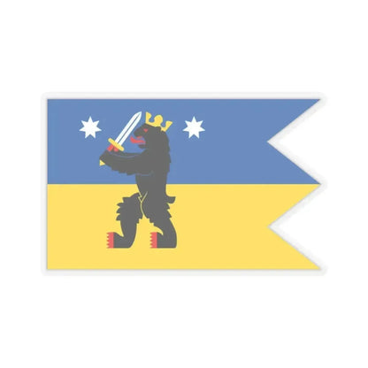 Flag of Satakunta Finland - STICKER Vinyl Kiss-Cut Decal 2 Inch Transparent - The Sticker Space