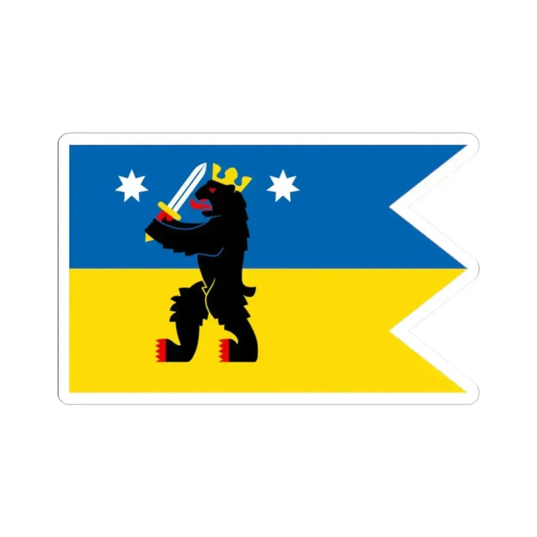 Flag of Satakunta Finland - STICKER Vinyl Kiss-Cut Decal 2 Inch White - The Sticker Space