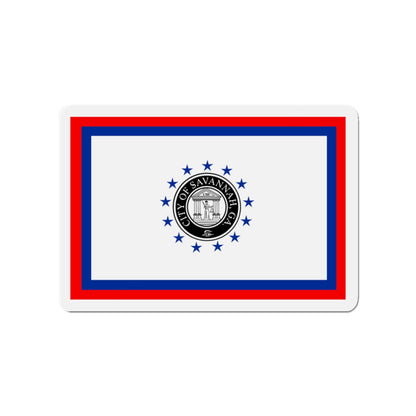 Flag of Savannah Georgia - Die-Cut Magnet-3" x 3"-The Sticker Space