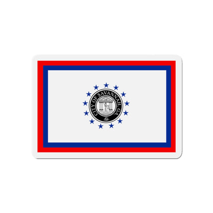 Flag of Savannah Georgia - Die-Cut Magnet-4" x 4"-The Sticker Space