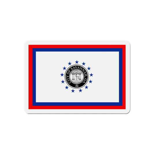 Flag of Savannah Georgia - Die-Cut Magnet-6 × 6"-The Sticker Space