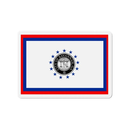 Flag of Savannah Georgia - Refrigerator Magnet 2 Inch - The Sticker Space