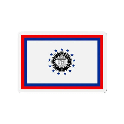 Flag of Savannah Georgia - Refrigerator Magnet 3 Inch - The Sticker Space