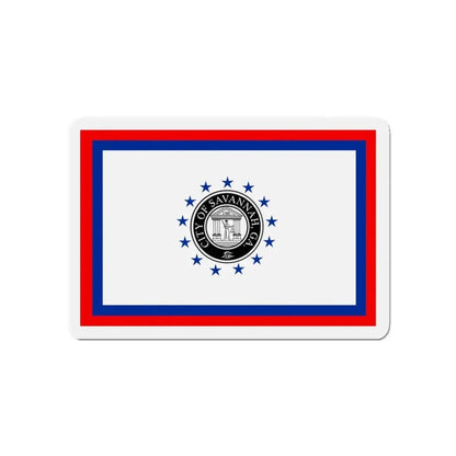 Flag of Savannah Georgia - Refrigerator Magnet 4 Inch - The Sticker Space