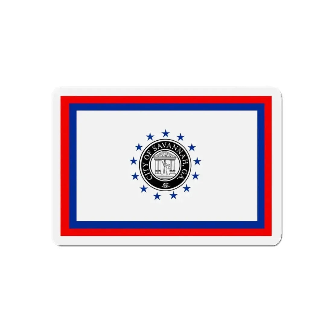 Flag of Savannah Georgia - Refrigerator Magnet - The Sticker Space
