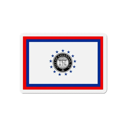 Flag of Savannah Georgia - Refrigerator Magnet - The Sticker Space