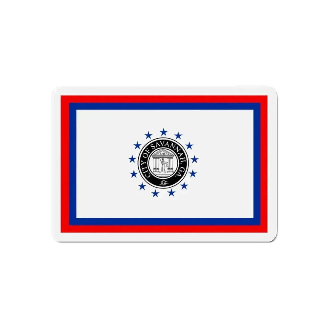 Flag of Savannah Georgia - Refrigerator Magnet - The Sticker Space