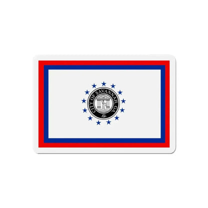 Flag of Savannah Georgia - Refrigerator Magnet - The Sticker Space