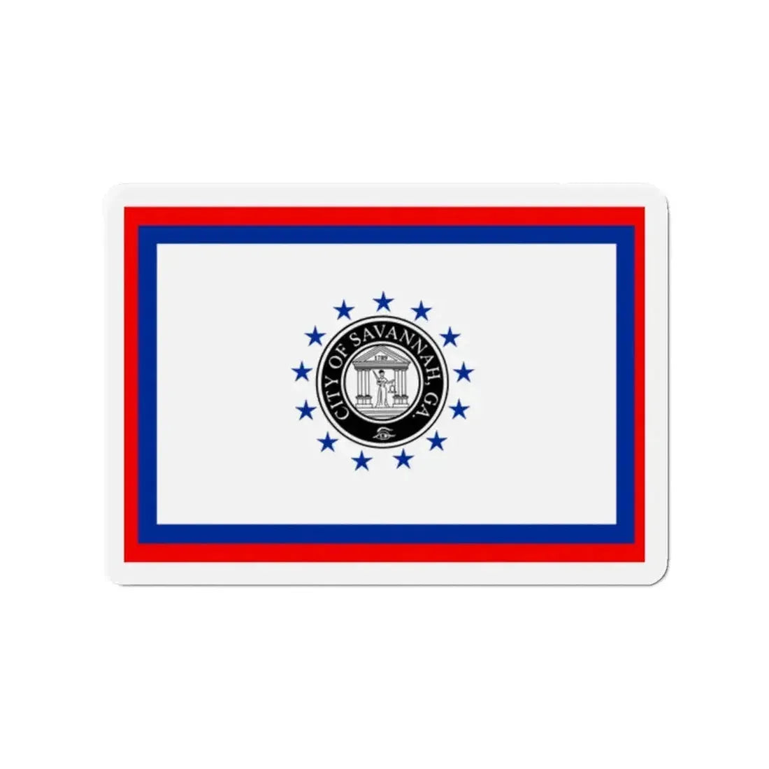 Flag of Savannah Georgia - Refrigerator Magnet - The Sticker Space
