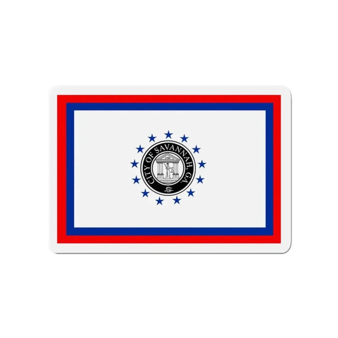 Flag of Savannah Georgia - Refrigerator Magnet - The Sticker Space