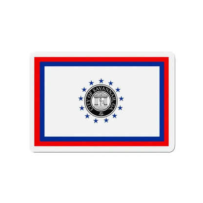 Flag of Savannah Georgia - Refrigerator Magnet - The Sticker Space