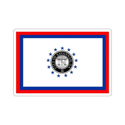Flag of Savannah Georgia USA STICKER Vinyl Die-Cut Decal 2 Inch - The Sticker Space