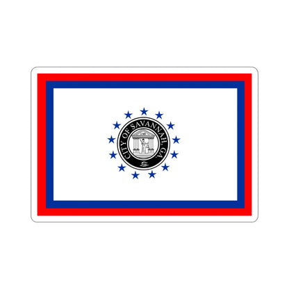 Flag of Savannah Georgia USA STICKER Vinyl Die-Cut Decal-3 Inch-The Sticker Space