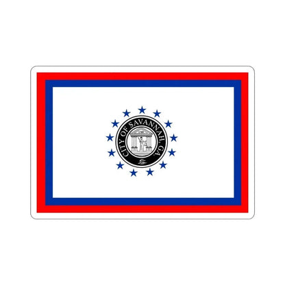 Flag of Savannah Georgia USA STICKER Vinyl Die-Cut Decal 3 Inch - The Sticker Space