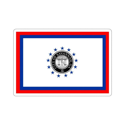 Flag of Savannah Georgia USA STICKER Vinyl Die-Cut Decal 3 Inch - The Sticker Space