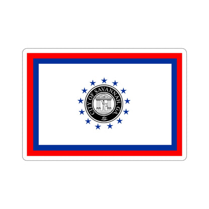 Flag of Savannah Georgia USA STICKER Vinyl Die-Cut Decal-4 Inch-The Sticker Space