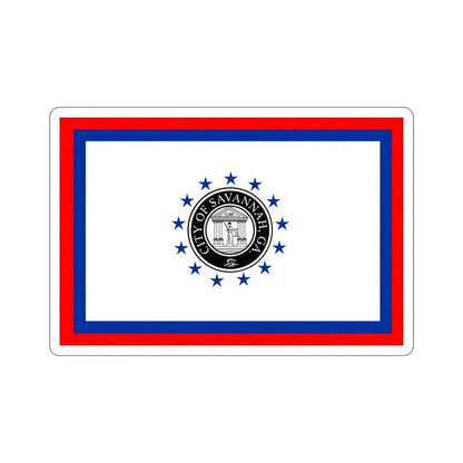 Flag of Savannah Georgia USA STICKER Vinyl Die-Cut Decal 4 Inch - The Sticker Space