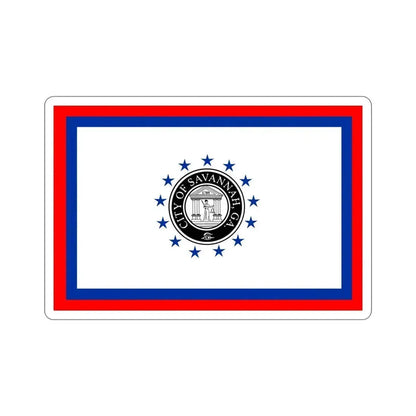 Flag of Savannah Georgia USA STICKER Vinyl Die-Cut Decal 5 Inch - The Sticker Space