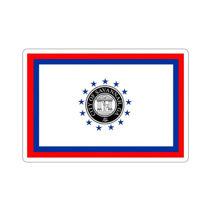 Flag of Savannah Georgia USA STICKER Vinyl Die-Cut Decal 5 Inch - The Sticker Space