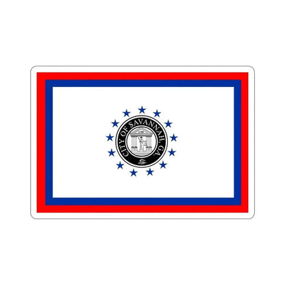 Flag of Savannah Georgia USA STICKER Vinyl Die-Cut Decal 6 Inch - The Sticker Space