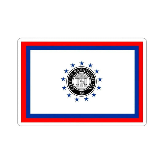 Flag of Savannah Georgia USA STICKER Vinyl Die-Cut Decal 6 Inch - The Sticker Space
