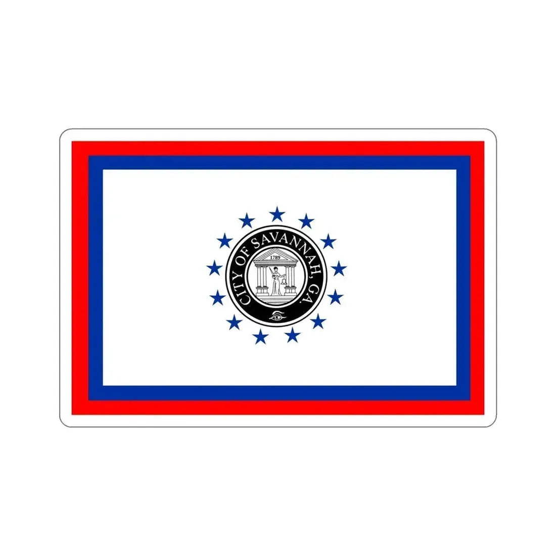 Flag of Savannah Georgia USA STICKER Vinyl Die-Cut Decal - The Sticker Space