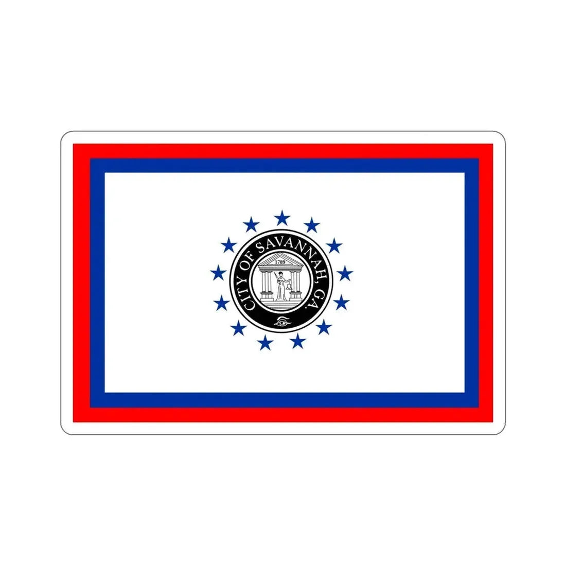 Flag of Savannah Georgia USA STICKER Vinyl Die-Cut Decal - The Sticker Space