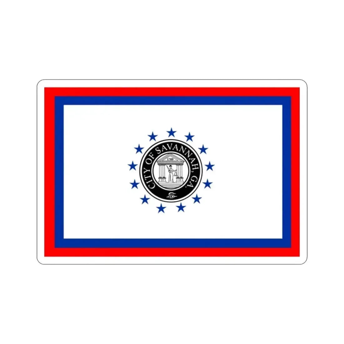 Flag of Savannah Georgia USA STICKER Vinyl Die-Cut Decal - The Sticker Space