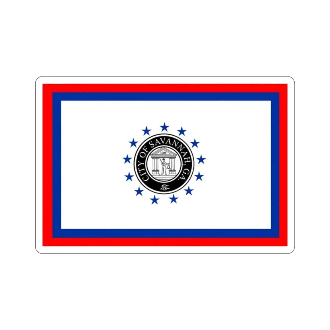 Flag of Savannah Georgia USA STICKER Vinyl Die-Cut Decal - The Sticker Space