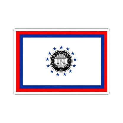 Flag of Savannah Georgia USA STICKER Vinyl Die-Cut Decal - The Sticker Space