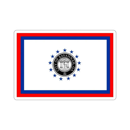 Flag of Savannah Georgia USA STICKER Vinyl Die-Cut Decal - The Sticker Space