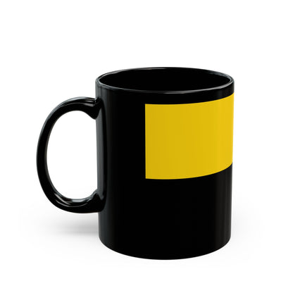 Flag of Saxony Anhalt Germany - Black Coffee Mug-The Sticker Space